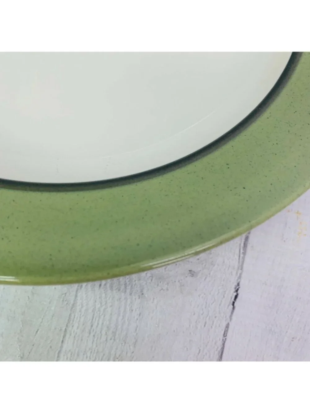 Pfaltzgraff SPHERE Charcoal Line Green Bands Smooth Rimmed Pasta Serving Bowl